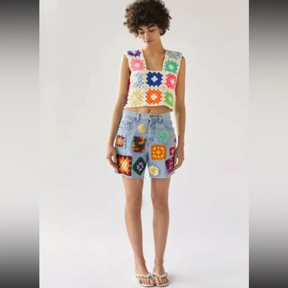 Urban Outfitters THE SERIES Granny Denim Short NWT SZ 31” - Picture 7 of 7